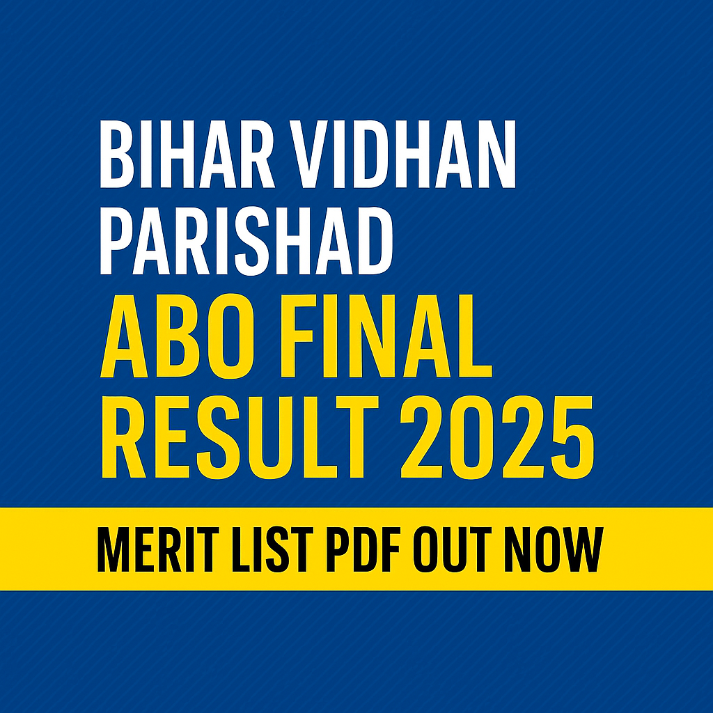 Bihar Vidhan Parishad ASO Final Result 2025
