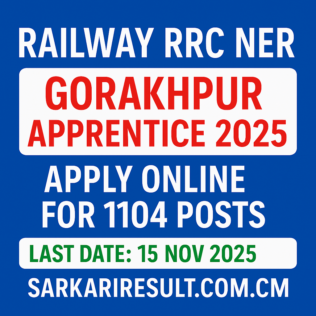 RRC NER Gorakhpur Apprentice Recruitment 2025