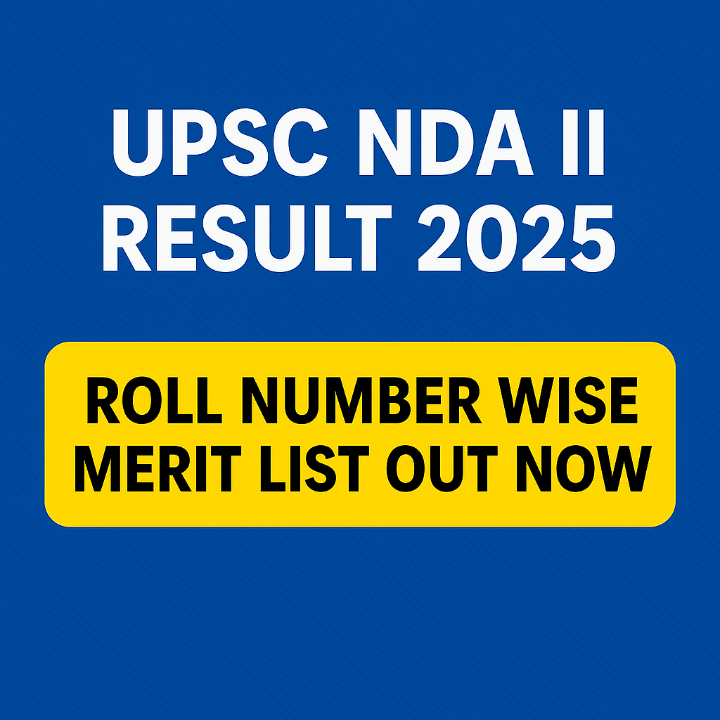 UPSC NDA II Result 2025