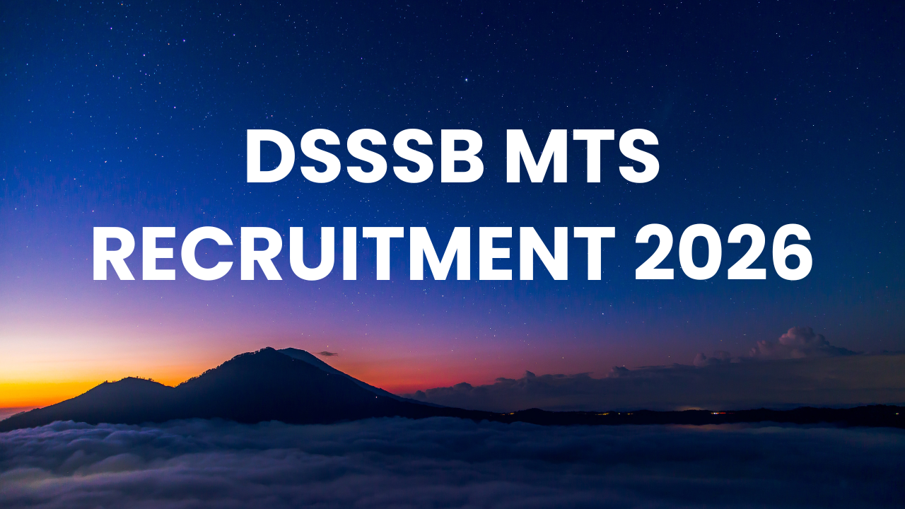 DSSSB MTS Recruitment 2026