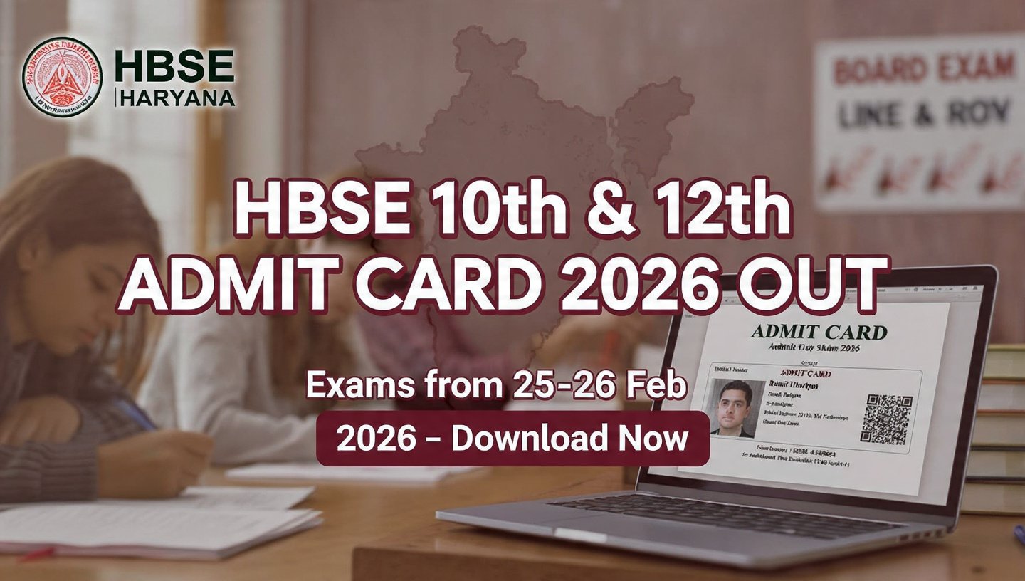 HBSE 10th & 12th Admit Card 2026