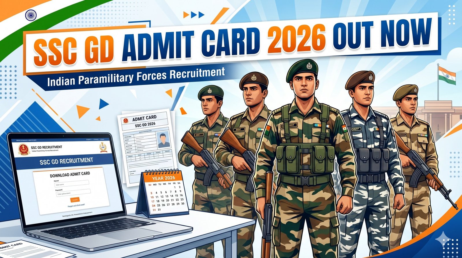 SSC GD Constable Admit Card 2026